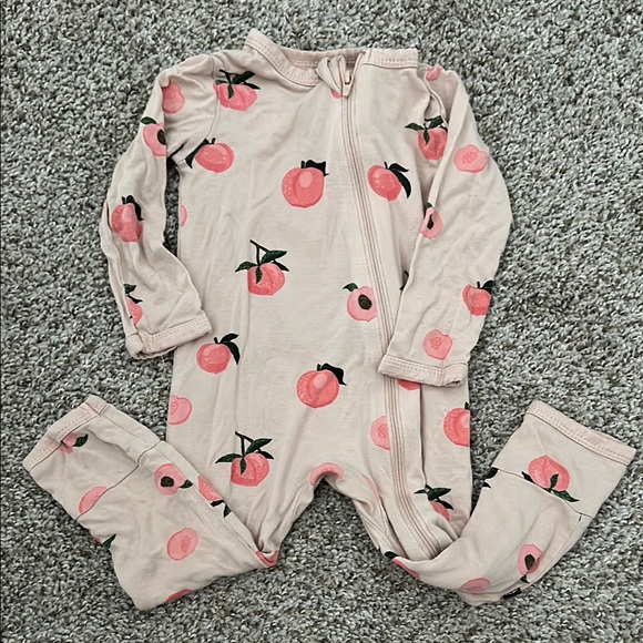 Kyte Baby Peach Print Kids One Piece - Picture 3 of 3